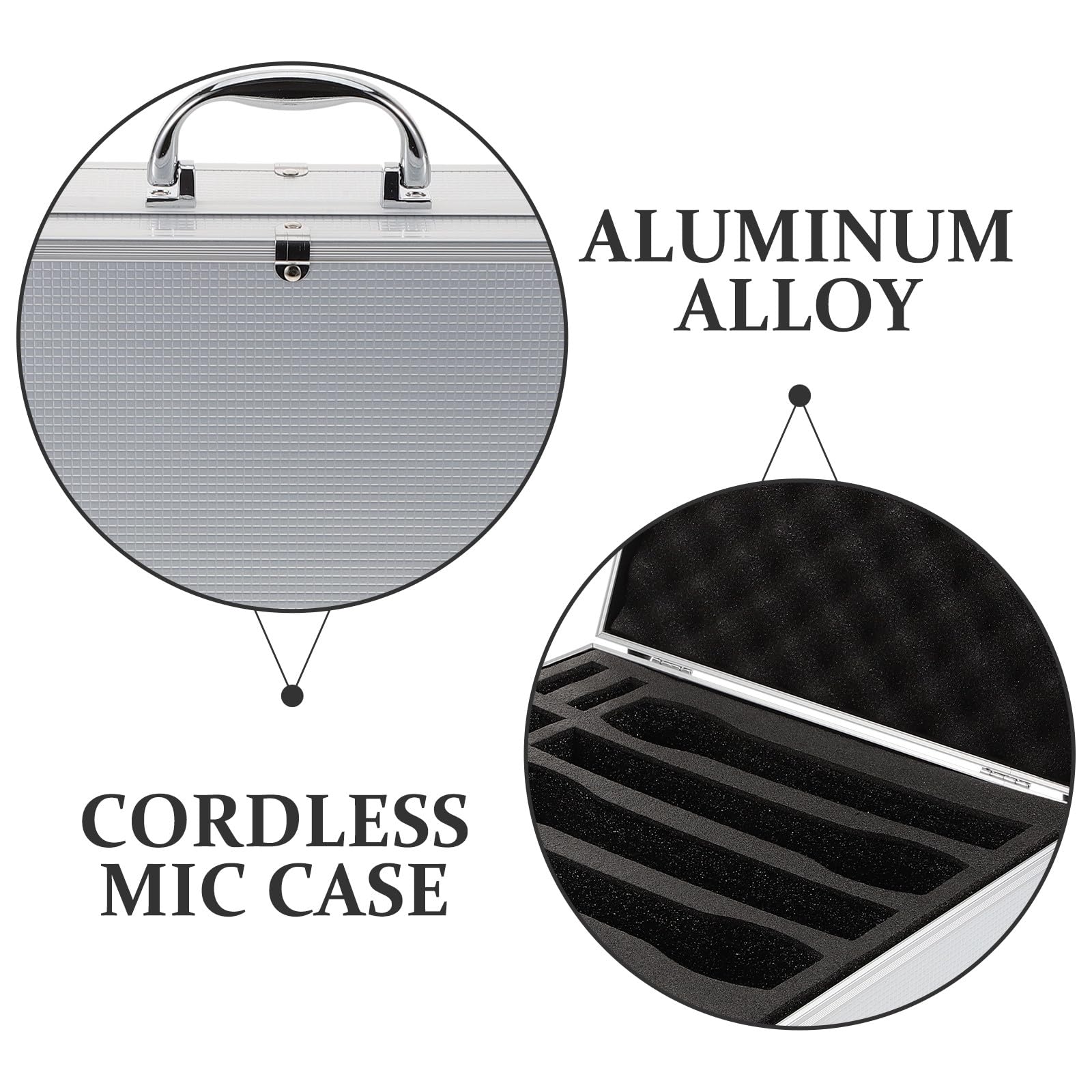 Custodia per Microfono senza Fili Rigida Maniglia Custodia Portatile per Microfoni Wireless da Viaggio Protezione Contro Graffi e Urti