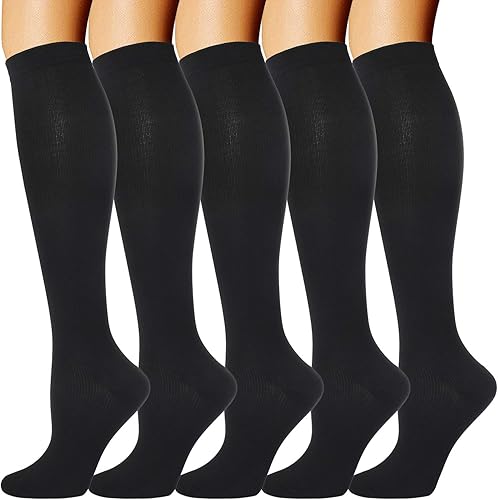 5 pares de calcetines de compresión para hombres y mujeres de 079a118inHg ideales para correr enfermeras viajes embarazo