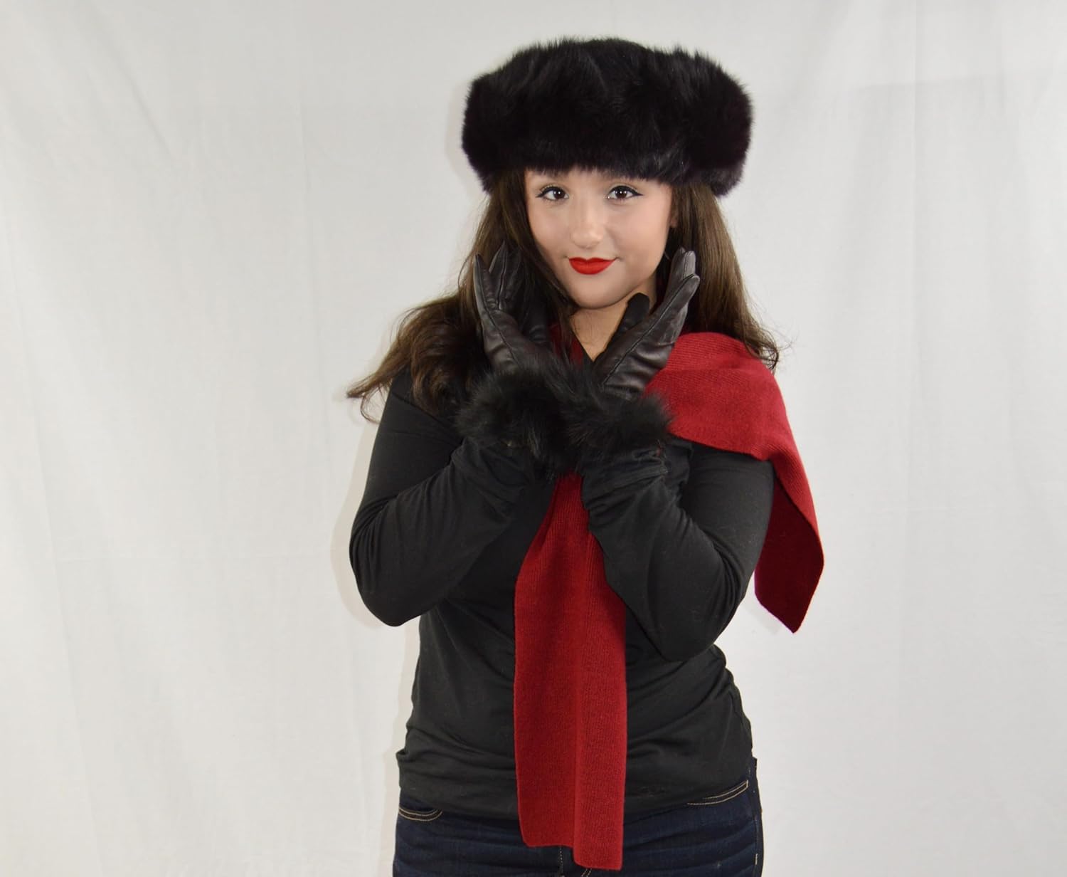 Headband-Headbands-hat-Hats-Cap-caps-Fur-Mink-Collar-Hair Scarf-Fox Headband-Fox-Fur Headband-Headwear