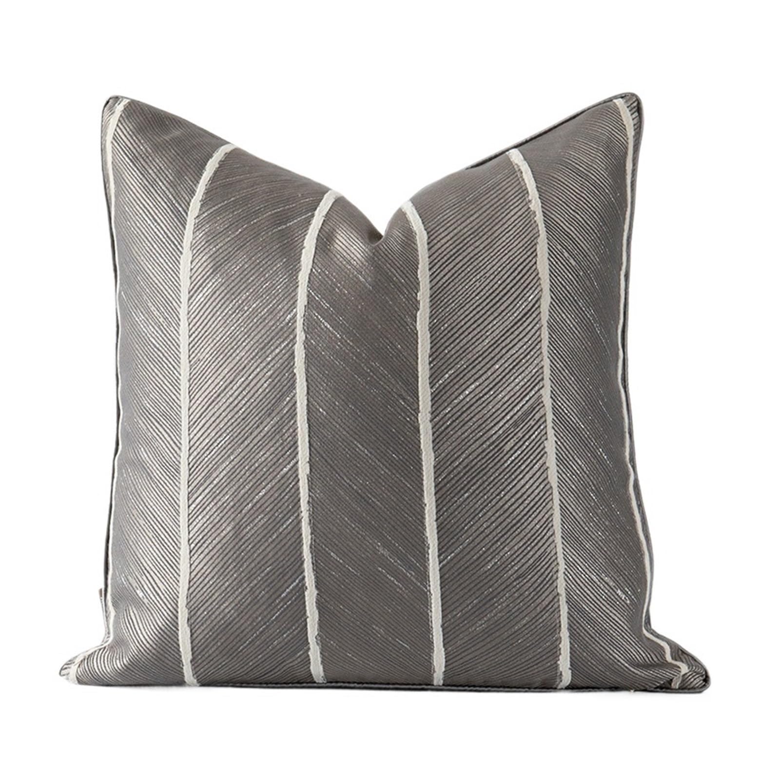 Fgujsur Color02 Cushion Covers Modern Simplicity Beige White Cushion Cover Herringbone Pattern Jacquard Pillowcase For Living Room Sofa Bedroom(Color02)