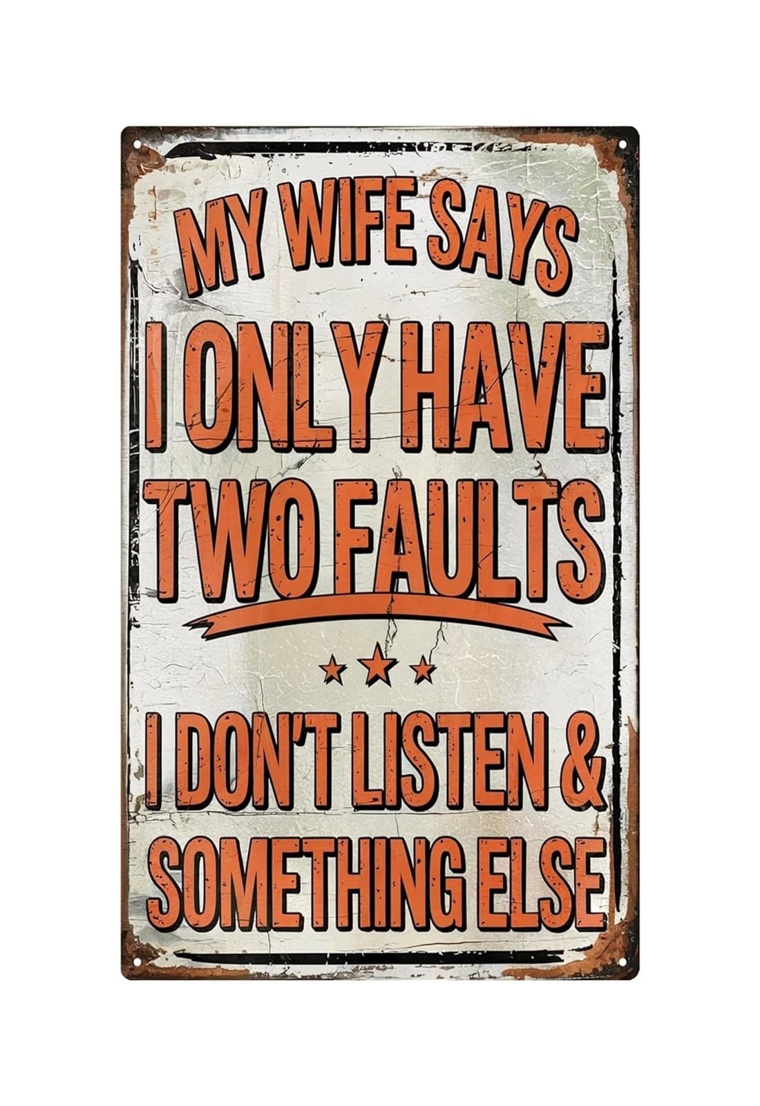 MQXFCZUX Satirical Marriage Sign Metal Tin Sign Vintage Humorous Wall-Art for Man Cave Home Garage 8 X 12 inch