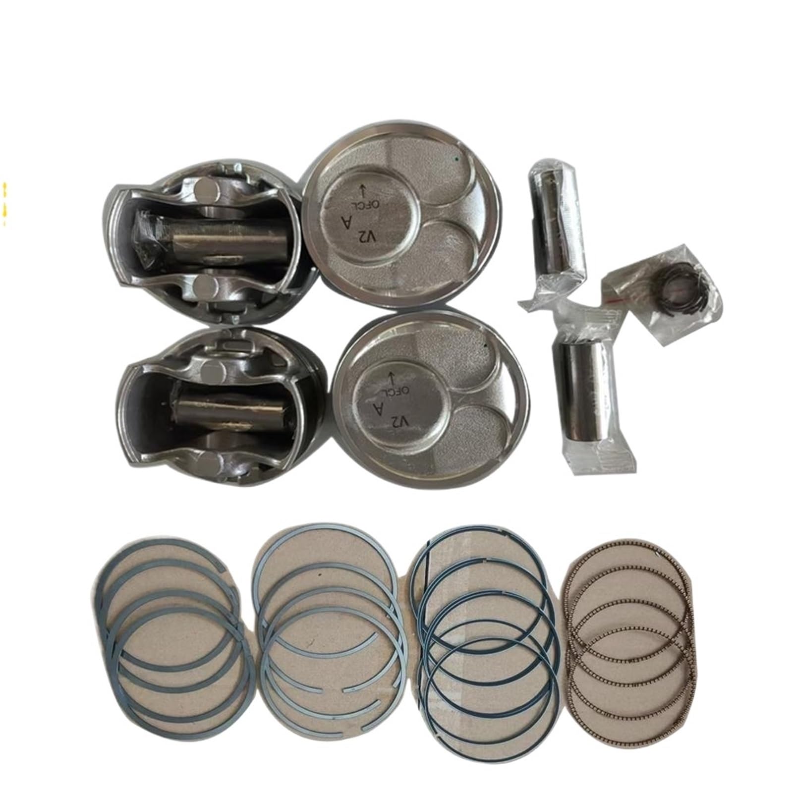 Set pistone Set di 4 pistoni e fasce elastiche motore per HYUNDAI SONATA HYBRID 2.0 G4NG
