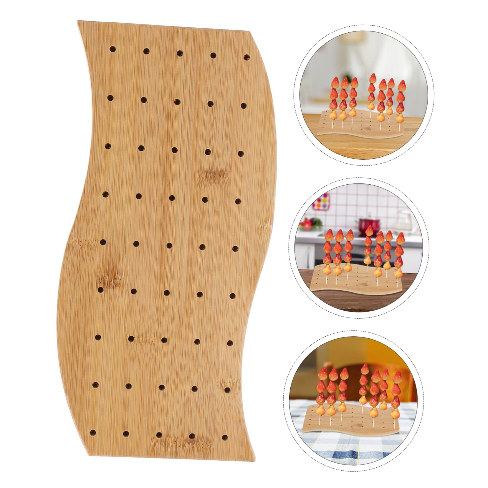 Lutscherständer und Mehreren Löchern Glatten Kanten Holz Einfachem Design Stabiler Süßigkeitenaufsteller für Lutscherpräsentation und Partydekoration