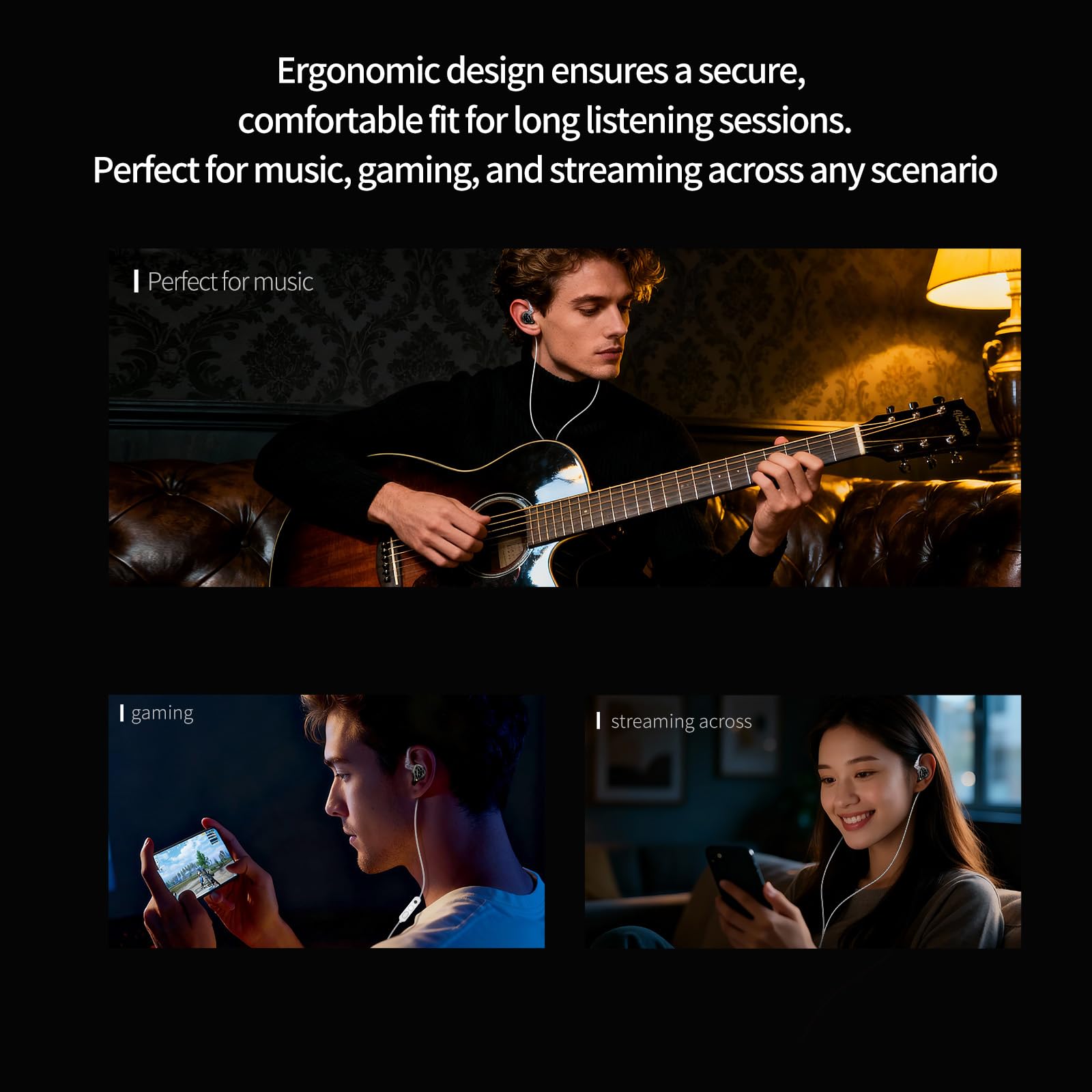 KZ Vibe X - Auriculares intraurales con monitor de oído, 2DD IEM Vibrations Sync con audio de graves profundos para audiófilos, músicos, aislamiento de ruido, auriculares con cable de ajuste cómodo