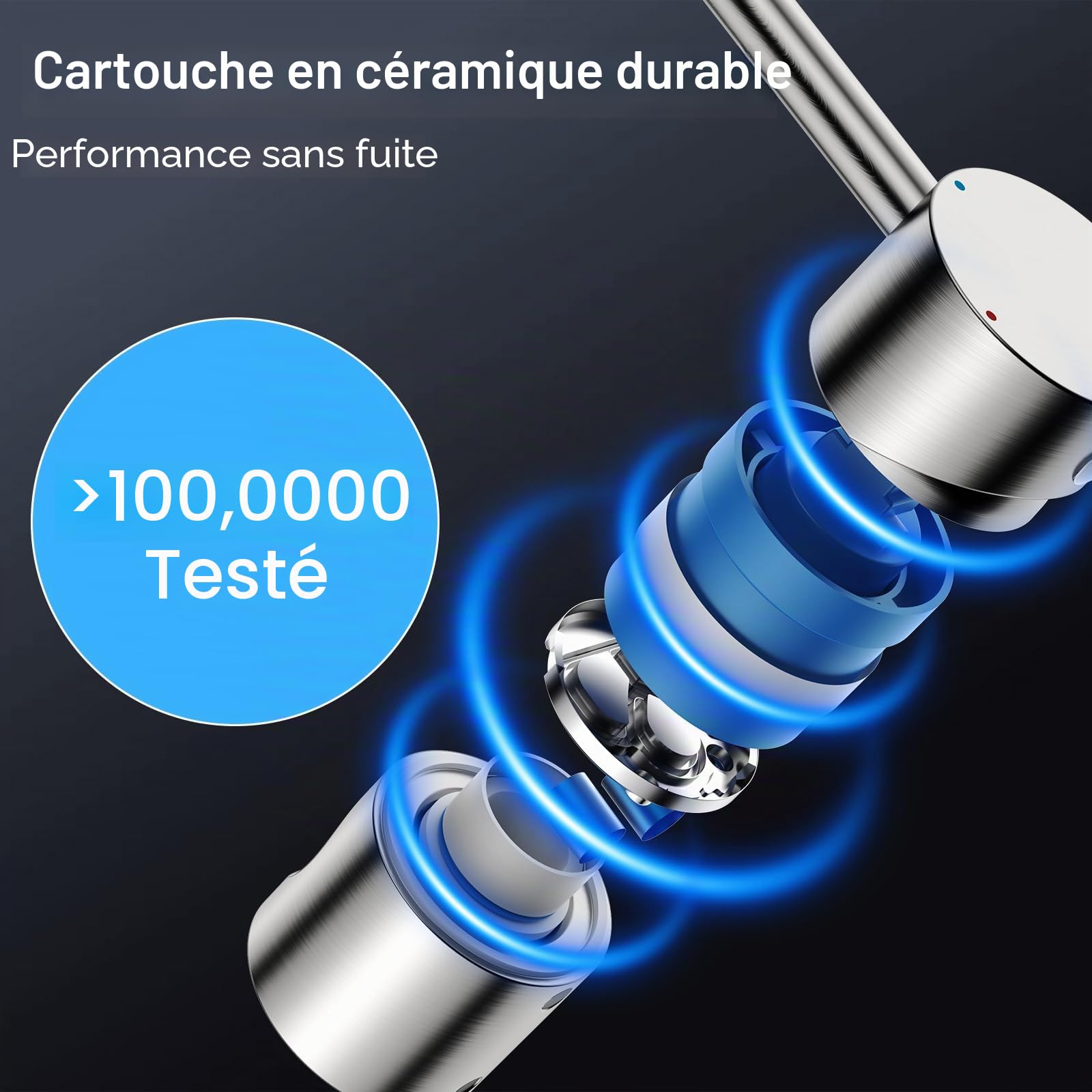 YEAUPE PRO Robinet de cuisine pliable pour fenêtre avant - Robinet pivotant à 360° - Robinet d'évier pliable à 180° en acier inoxydable 304 - Mitigeur avec 2 types de jet - Design démarrage à froid