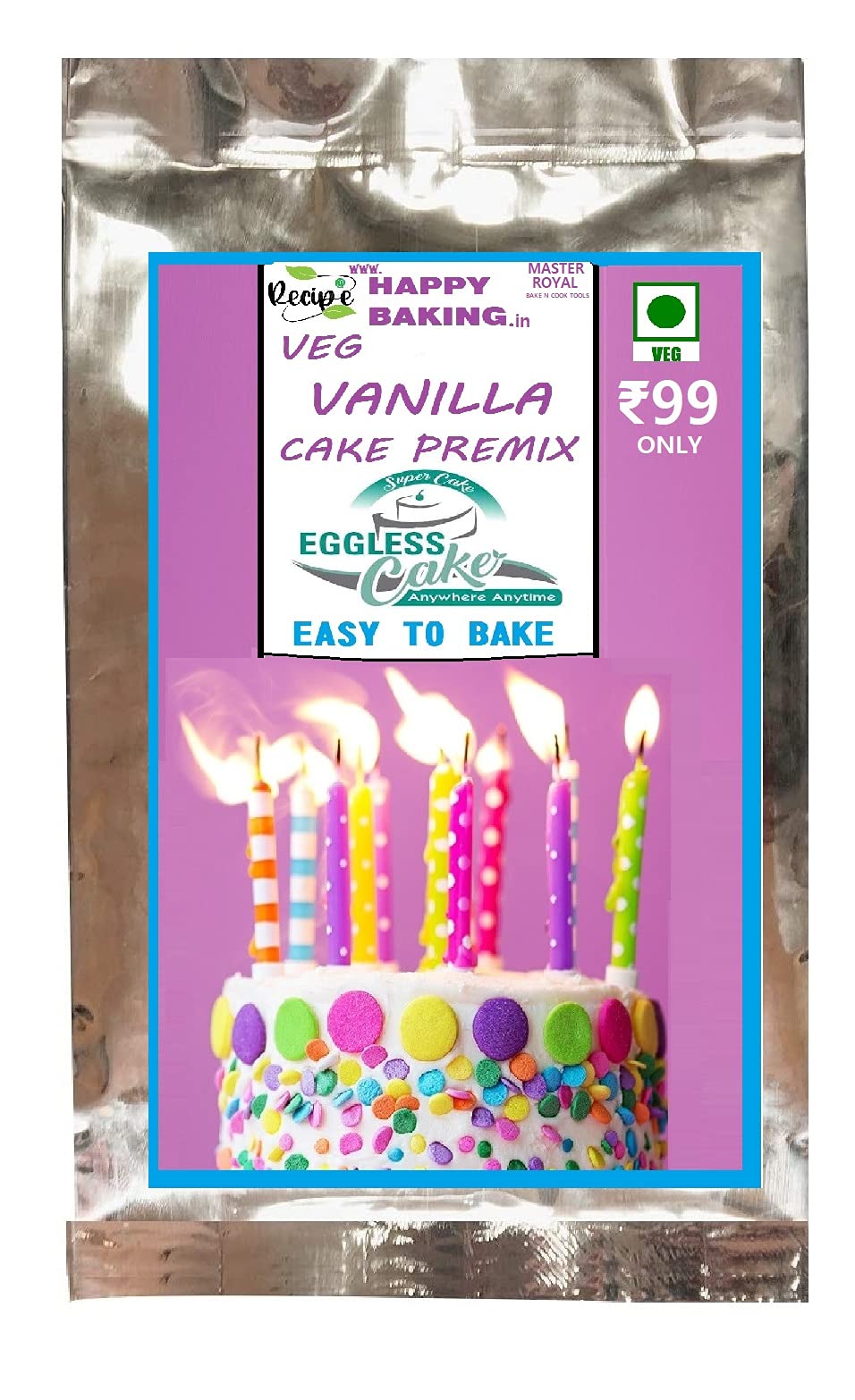 MASTER ROYAL BACKNCOOK TOOLS Ready to Bake Eggless Premix Vanilla (250 gms)