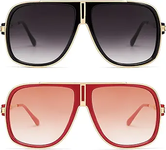 Retro Aviator Sunglasses for Women Men Oversized 70s 90s Square Womens Mens Sunnies AP3683