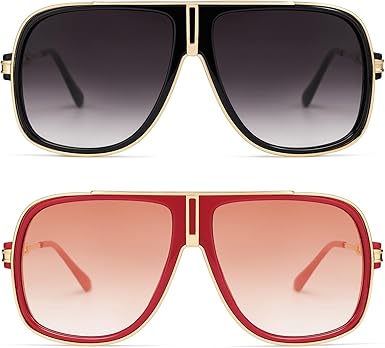Retro Aviator Sunglasses for Women Men Oversized 70s 90s Square Womens Mens Sunnies AP3683