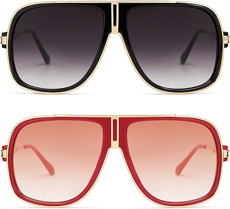 Retro Aviator Sunglasses for Women Men Oversized 70s 90s Square Womens Mens Sunnies AP3683