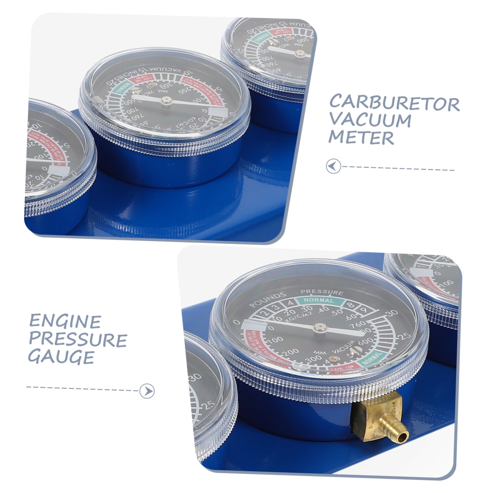 Ciieeo Manomètre à Vide 4 Cylindres Kit Complet Réglage Carburateurs Moto Outil Diagnostic Automobile Entretien