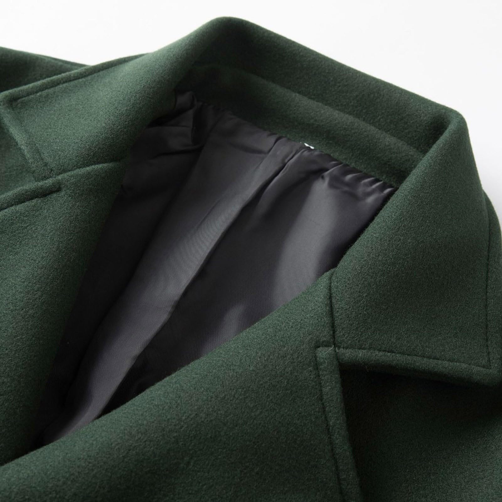 Abrigo de Lana de Hombre con Gorra Slim Fit Invierno Sobretodo Grosor Abrigos de Lana para hombres, para Invierno, Cálido, para el Tiempo Libre, Abrigos CáLido Para Hombre, Chaqueta de Abrigo Largo
