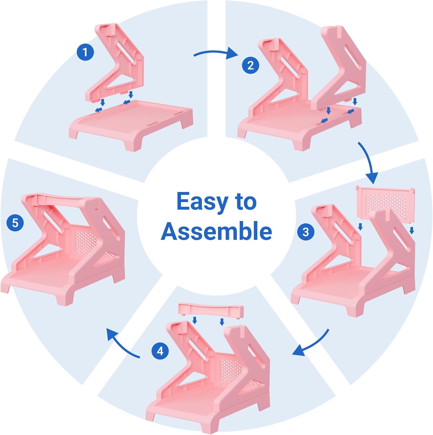 Label Holder, Compatible with Rolls and Fan-Fold Labels, Thermal Label Paper Holder, Desktop Label Printer Accessory (Pink) - Image 6