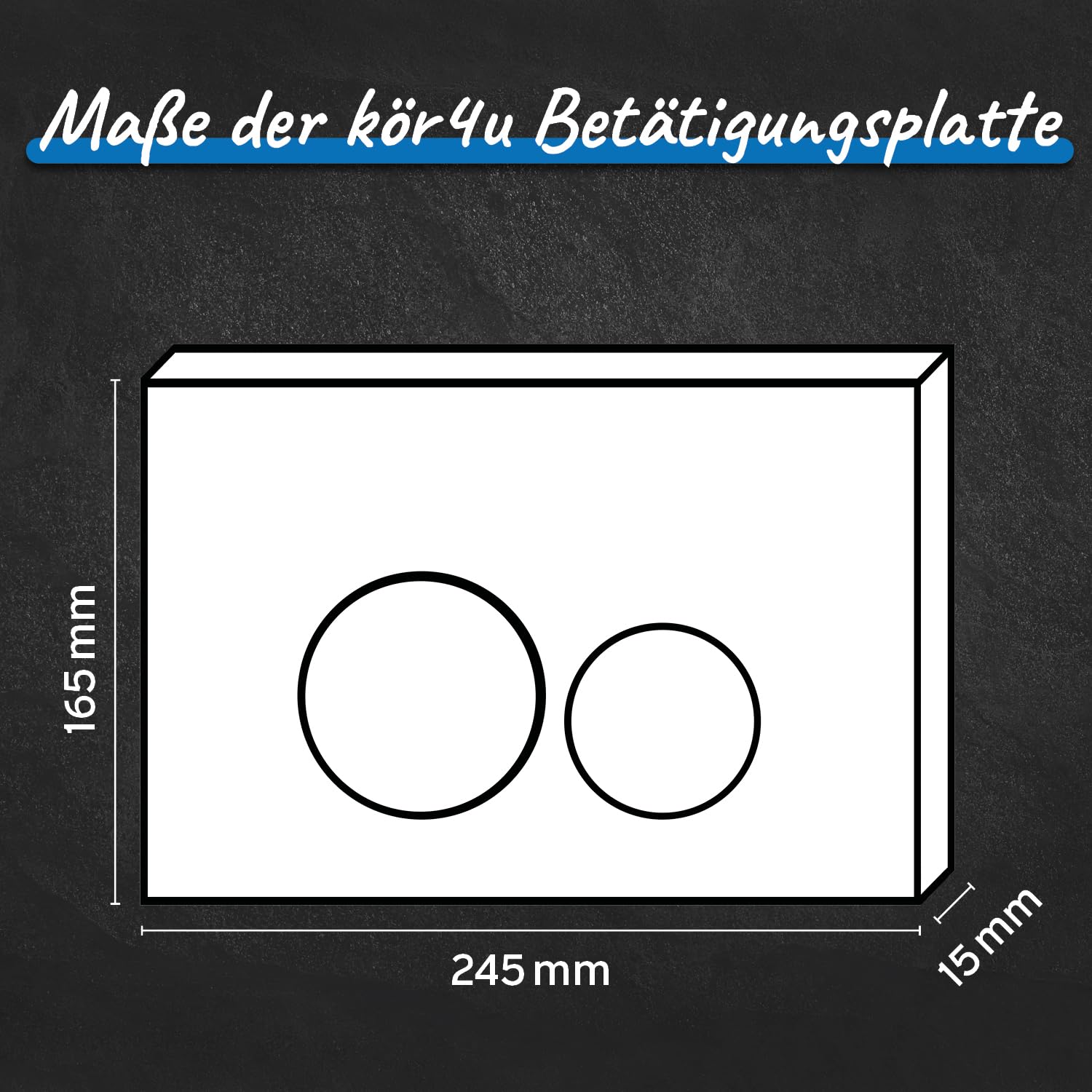 kör4u UP320 & Delta UP100 Bedieningsplaat voor Geberit spoelbak Sigma UP300 UP320 & Delta UP100 ronde knop (roségoud