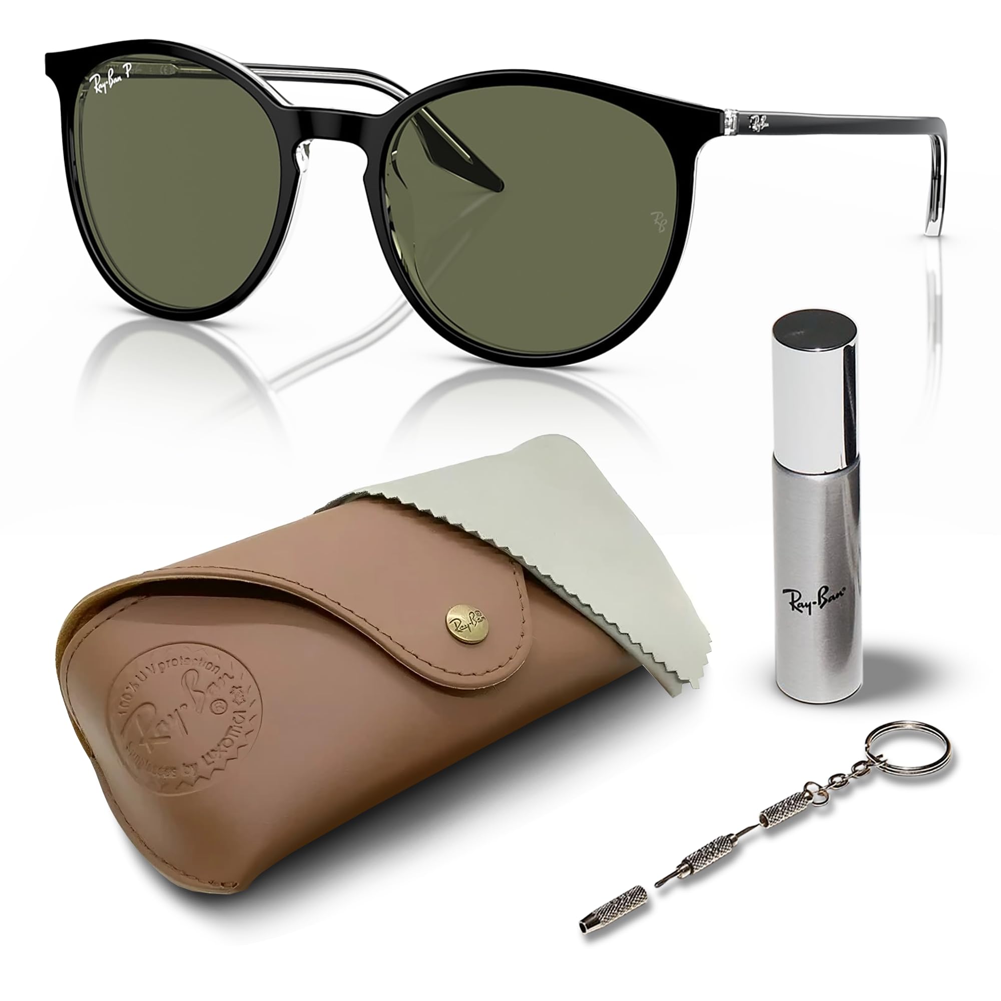 Amazon.com: Ray-Ban RB2204 Phantos Shape Polarized Sunglasses for  