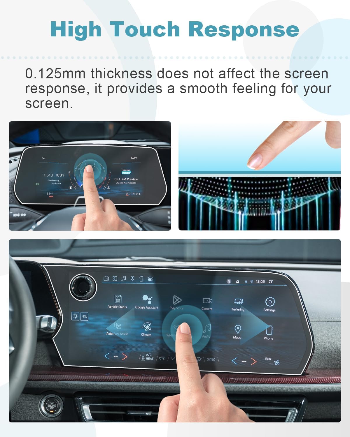 CDEFG 4PCS for 2024 2025 2026 Chevy Traverse Screen Protector for Chevrolet Traverse 2026 2025 2024(17.7In Navi+11In Dash), 2026 2025 2024 Chevy Traverse LS/LT/Z71/RS/High Country Accessories