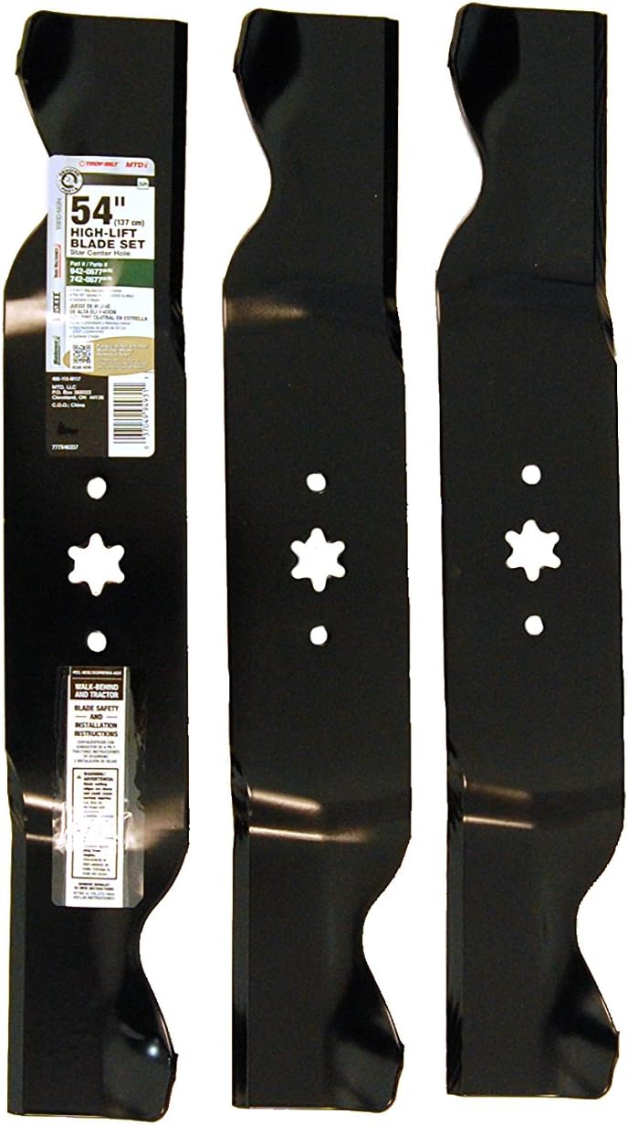 MTD Genuine Parts 18-1/2-Inch Three Lawn Mower Blade Set For 54-Inch Deck