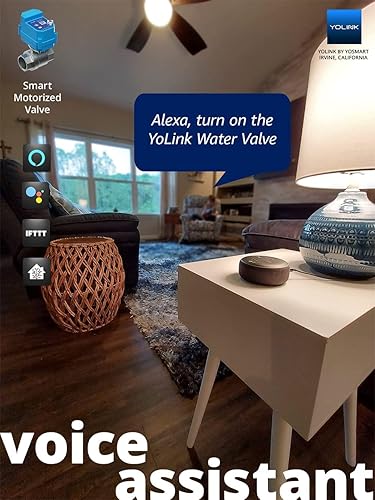 Miniatura 4 de YoLink Válvula de acero inoxidable motorizada inteligente de 12 alimentada por batería IFTTT Alexa asistente en casa requiere concentrador