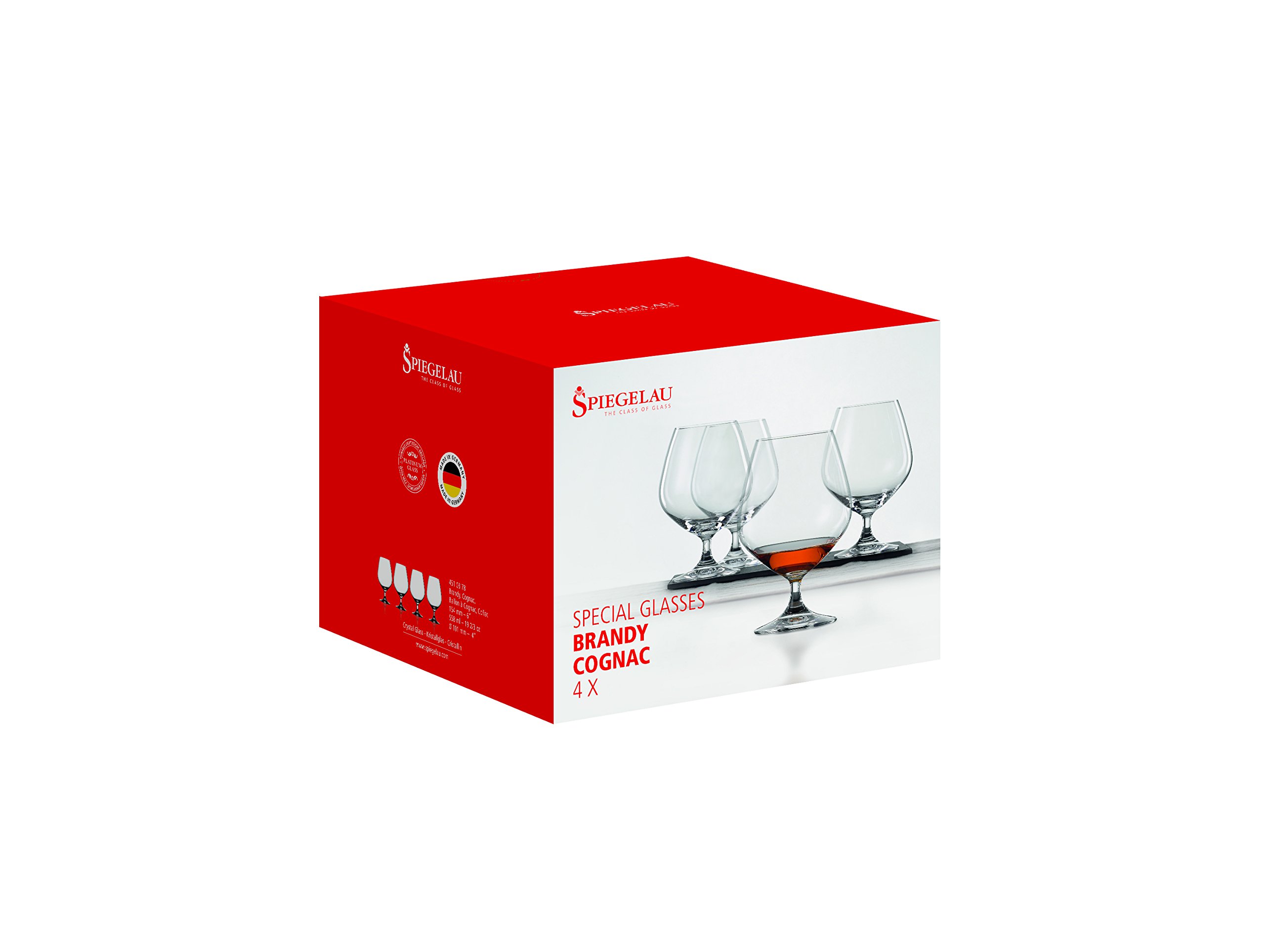 Spiegelau & Nachtmann Juego de Vasos de coñac, 4 Piezas, Cristal, 558 ml, Special Glasses, 4510378