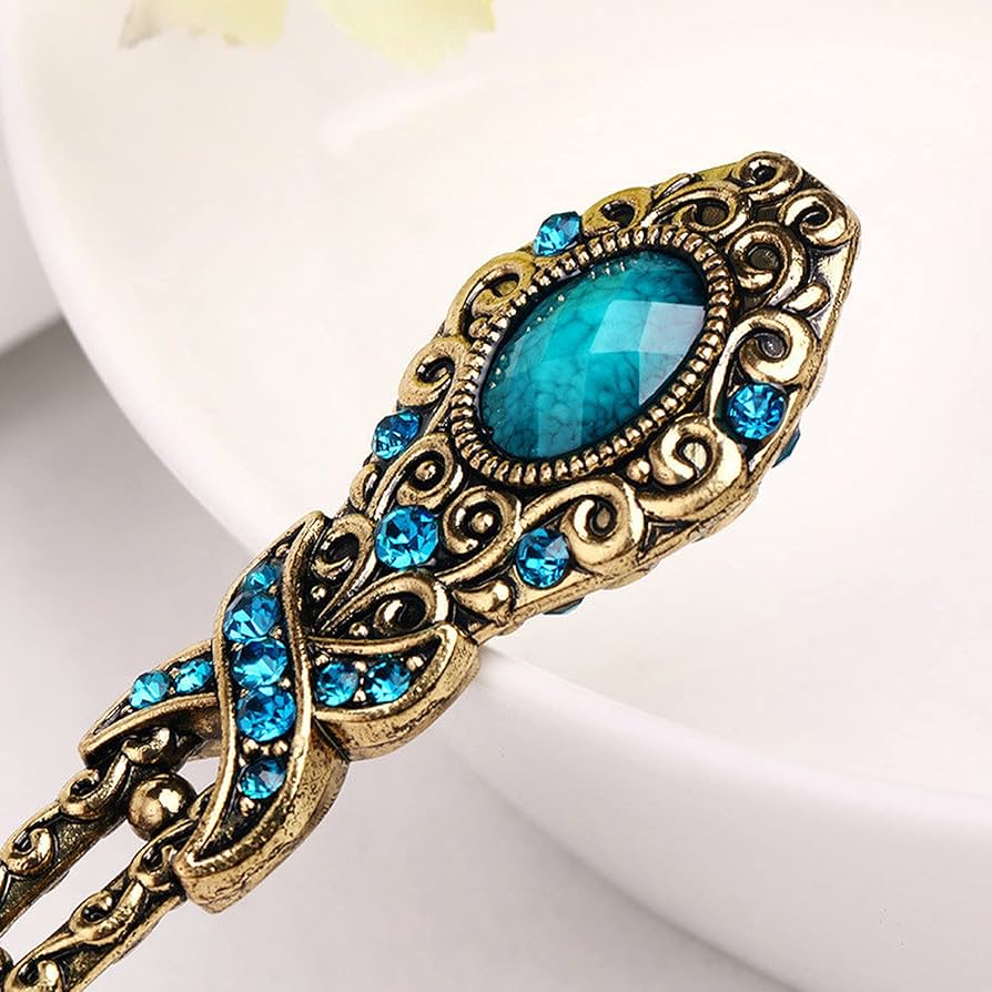 Amazon.co.jp: 古典的な模造ブロンズかんざし 一本簪 普段着や