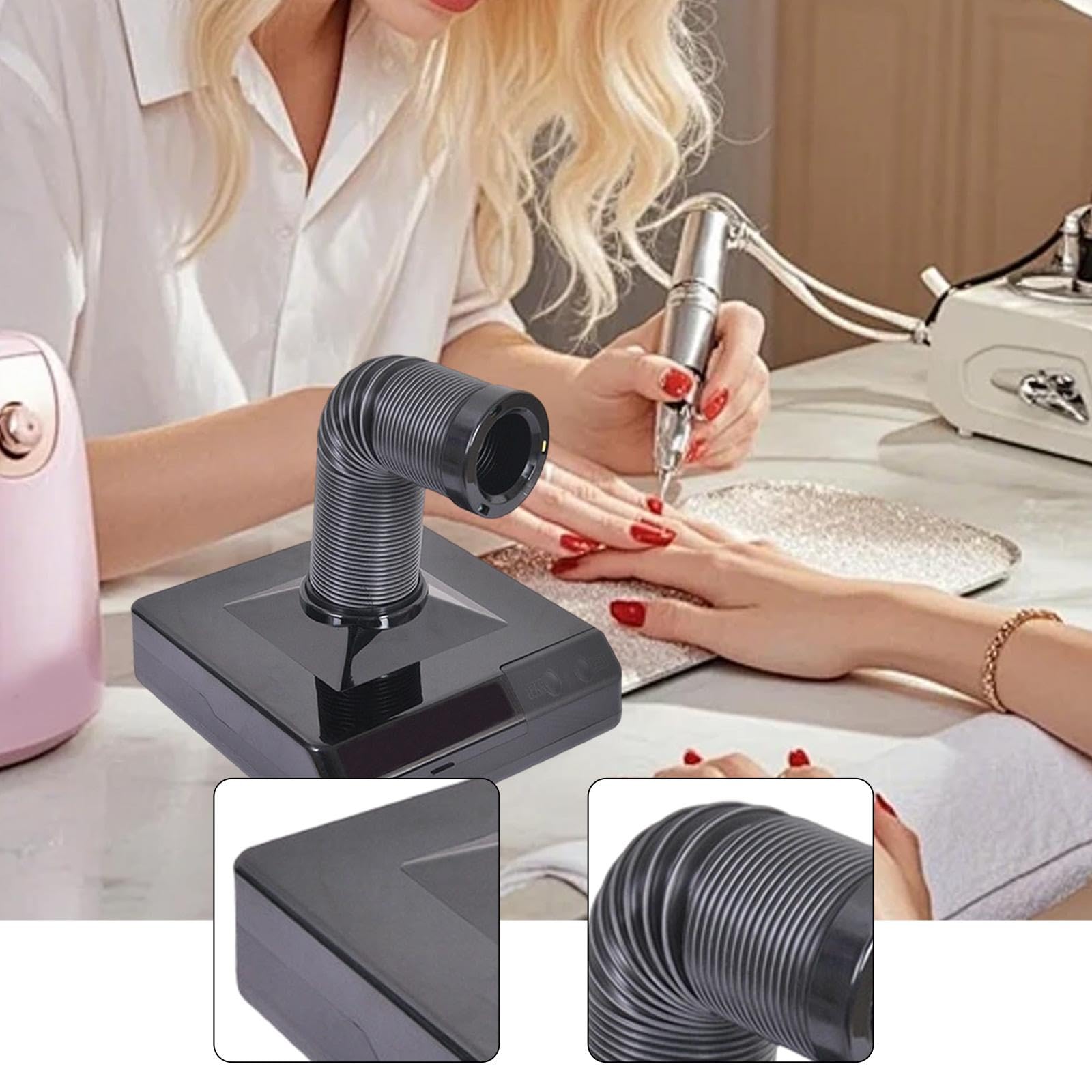 Aspiradora de mesa con tubo retráctil y giratoria, ideal para de trabajo.