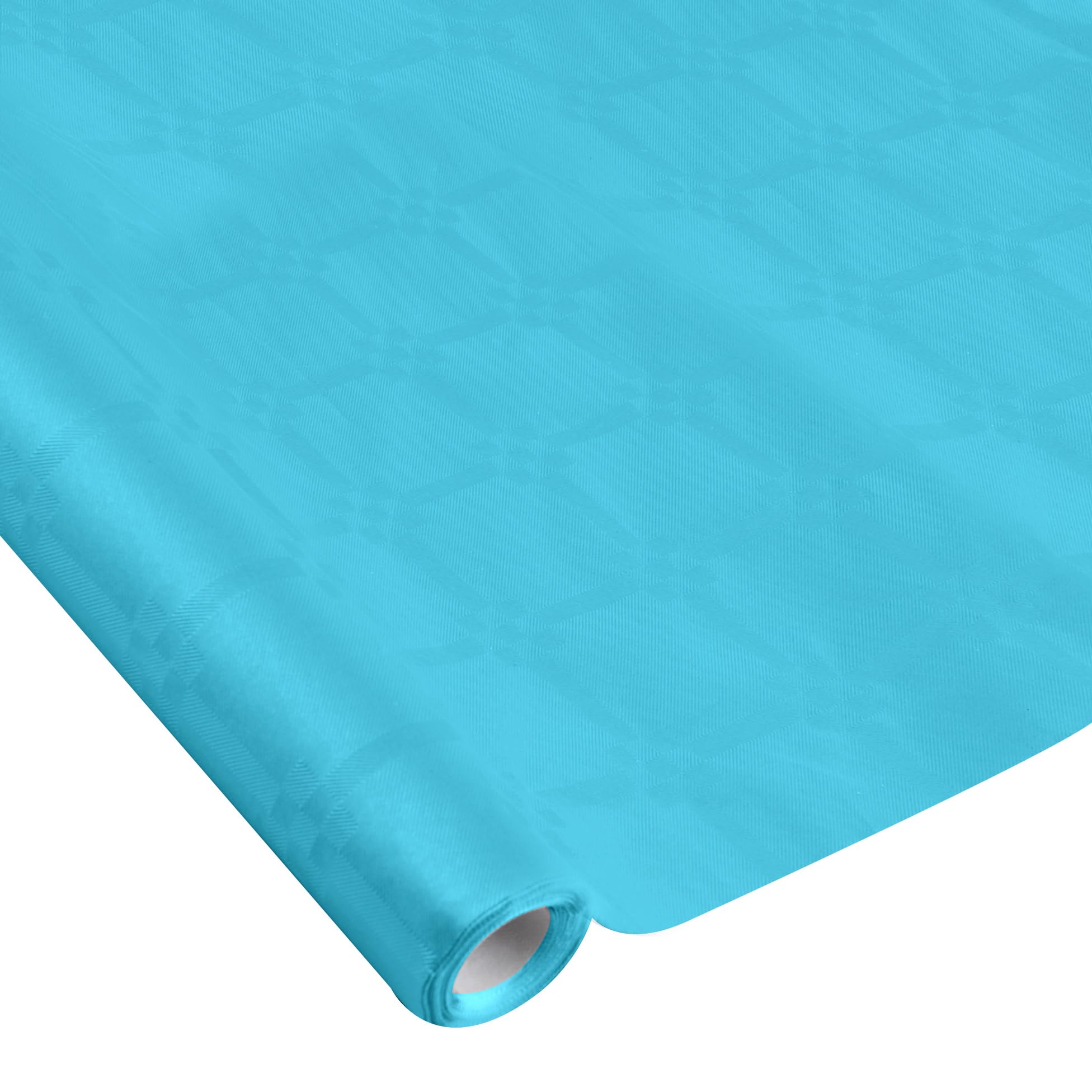 Nappe papier damassé blanc Homéa 1,18x5m pour table de fête