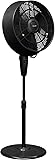 NewAir, AF-520B, Outdoor Misting Oscillating Pedestal Fan with Five Gentle Mist Nozzles, 500 Square Foot Effective Range, Black - commissions earned