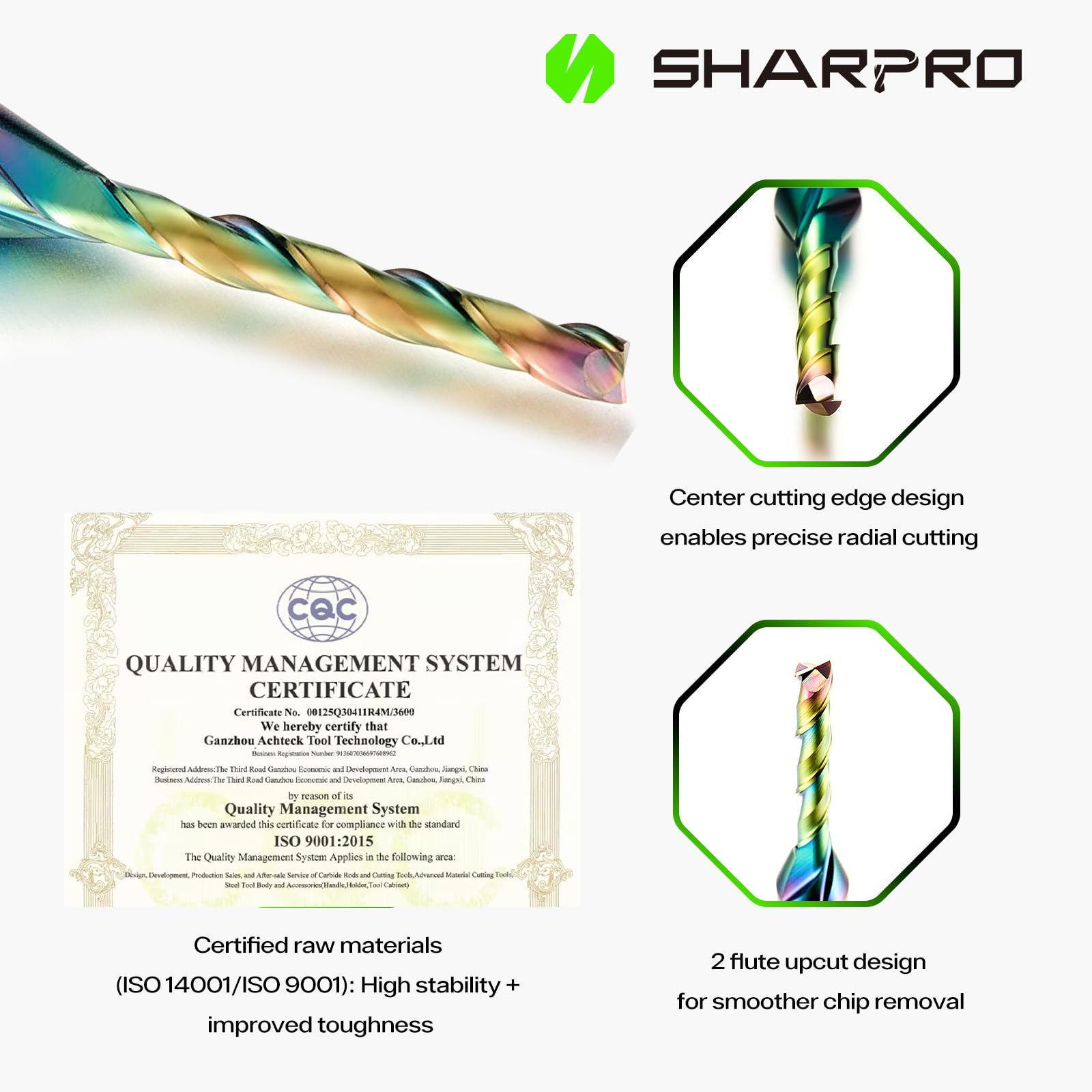 SHARPRO Upcut Spiral Router Bits - CNC & Woodworking -3