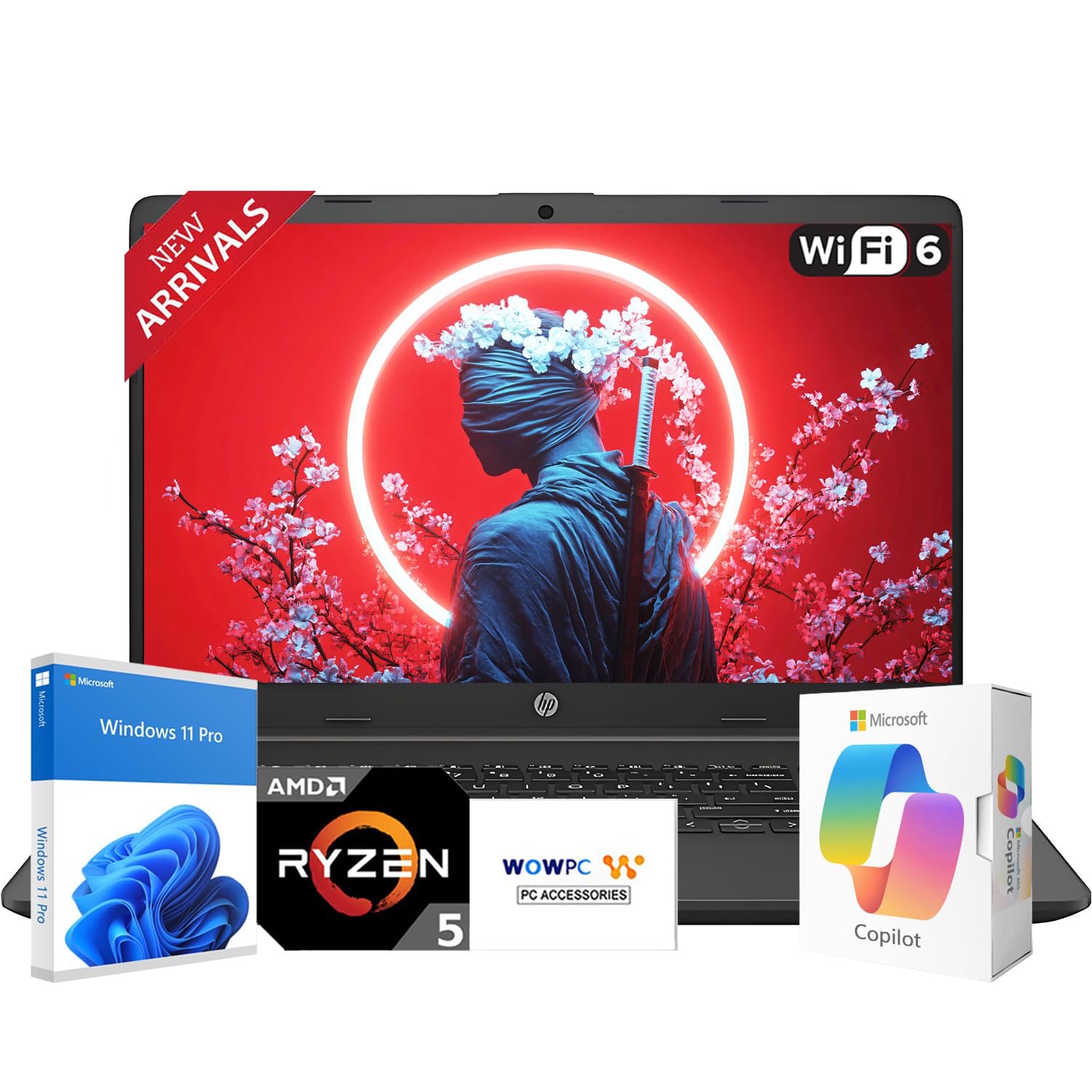 HP New Generation 15.6" FHD Business and Student Laptop, AMD Ryzen 5 7530U (Outperforms i7-1165G7), 16GB RAM, 512GB PCIE, Wi-Fi 6, Bluetooth 5.3,