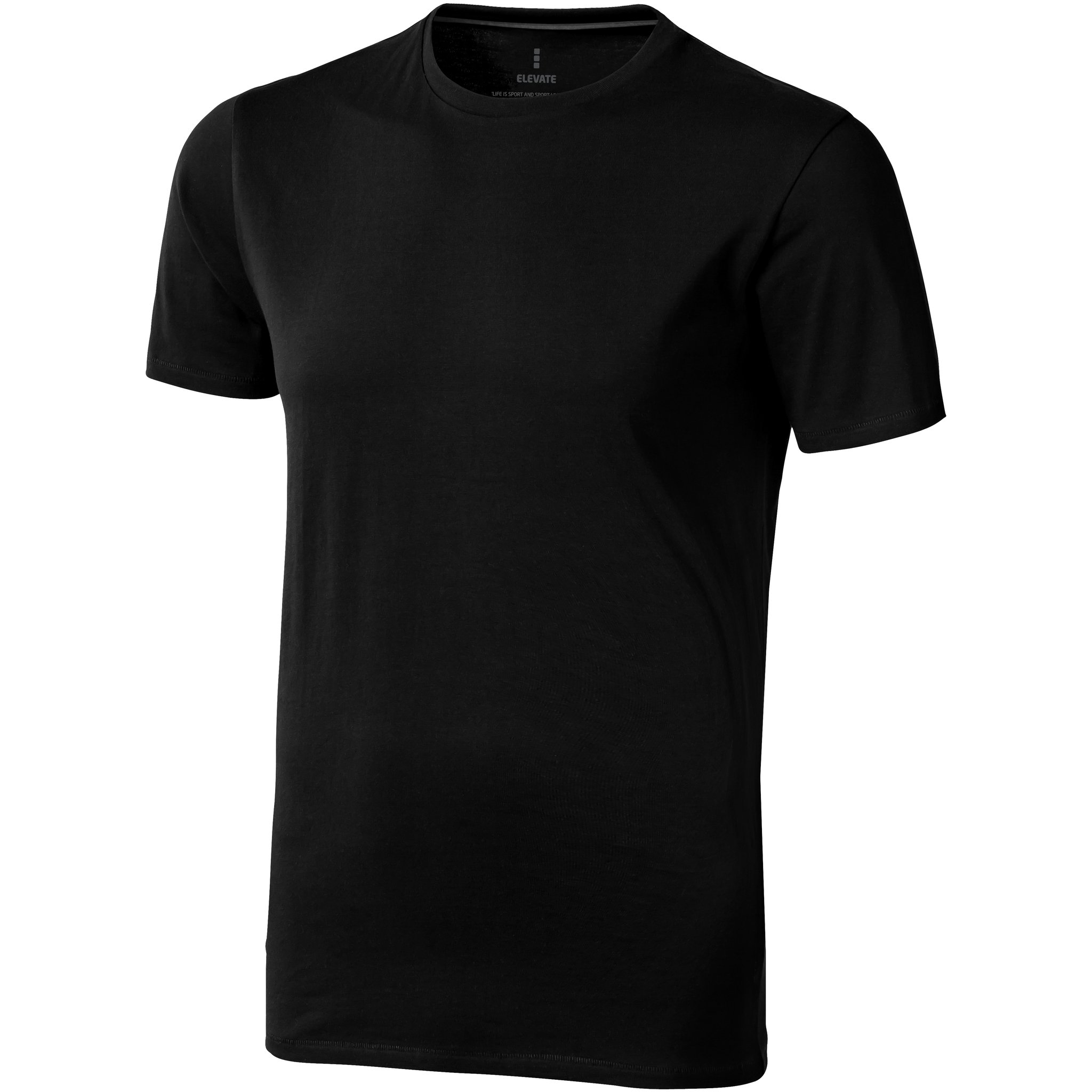Elevate Unisex Nero T-Shirt Nanaimo A Manica Corta Da Uomo