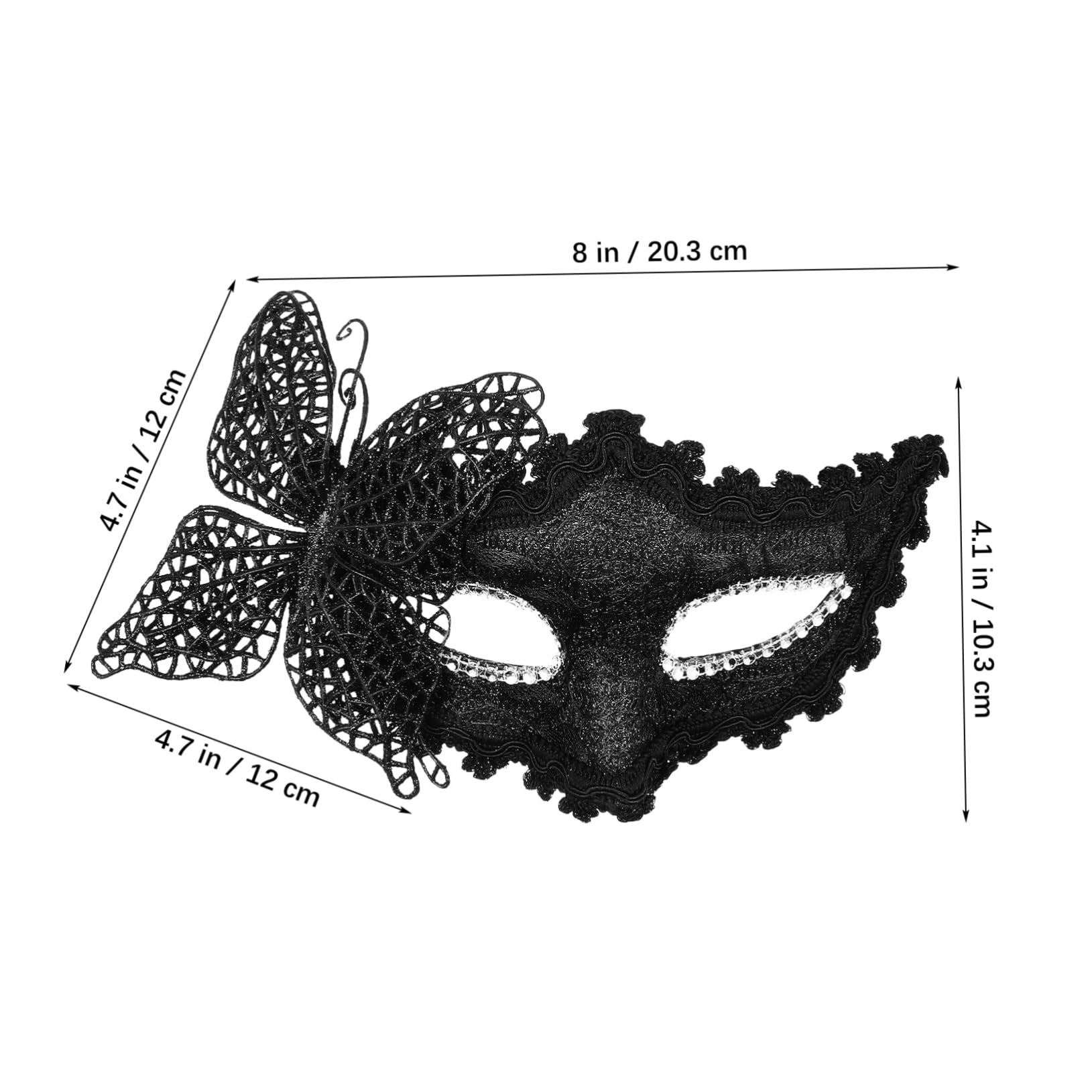 Hohopeti Half Face Mask for Women Masquerade Mask Pack Lace Design for Party and Stage Performance