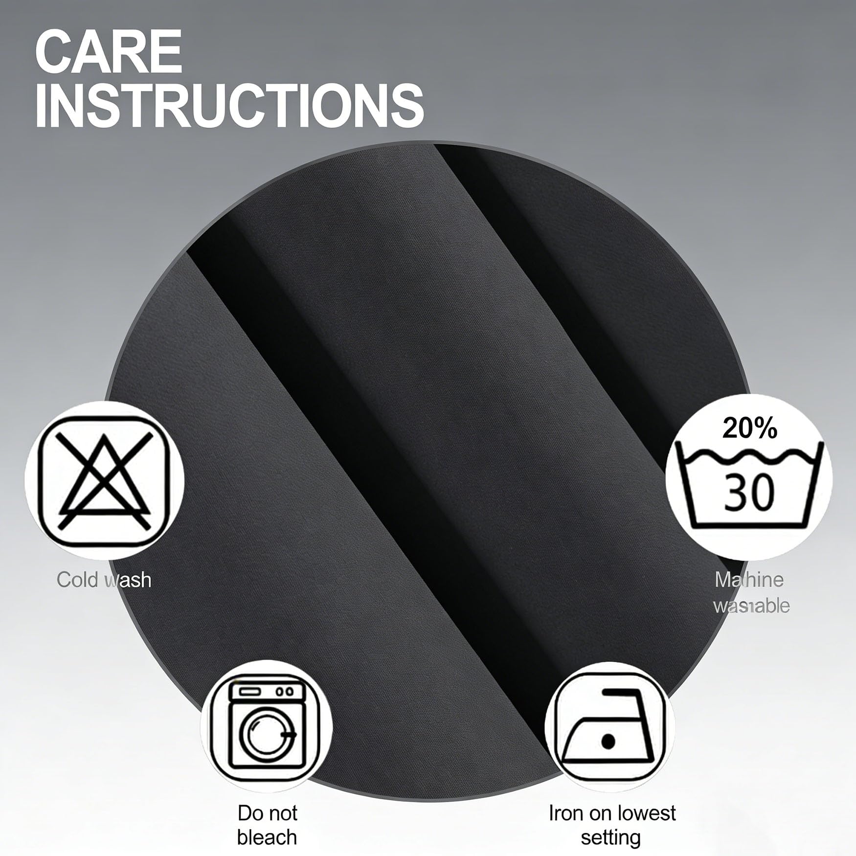 Tenda Oscurante Termica 260 x 80 cm Pesante Isolante Antivento per Freddo e Caldo Tende Termiche Coprenti Tinta Design Moderno Privacy per Camera da Letto e Soggiorno, Grigio