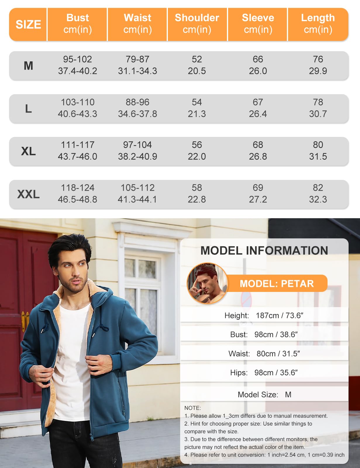 PASUDA Felpa Uomo con Cappuccio Invernale Felpa in Pile con Zip Felpe Giacca Manica Lunga Casual Comoda a Calda Hoodie Cappotto con Tasche Inverno