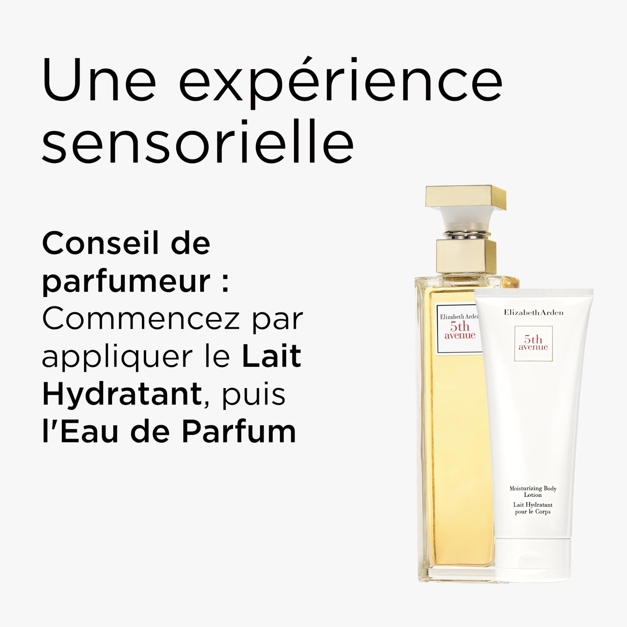 Elizabeth Arden - Coffret 5th Avenue 2 Pièces, Eau de Parfum et Lait Hydratant Soin Corps, Parfum Femme Floral Longue Tenue, Senteur Magnolia et Bergamote pour une Peau Sublimée