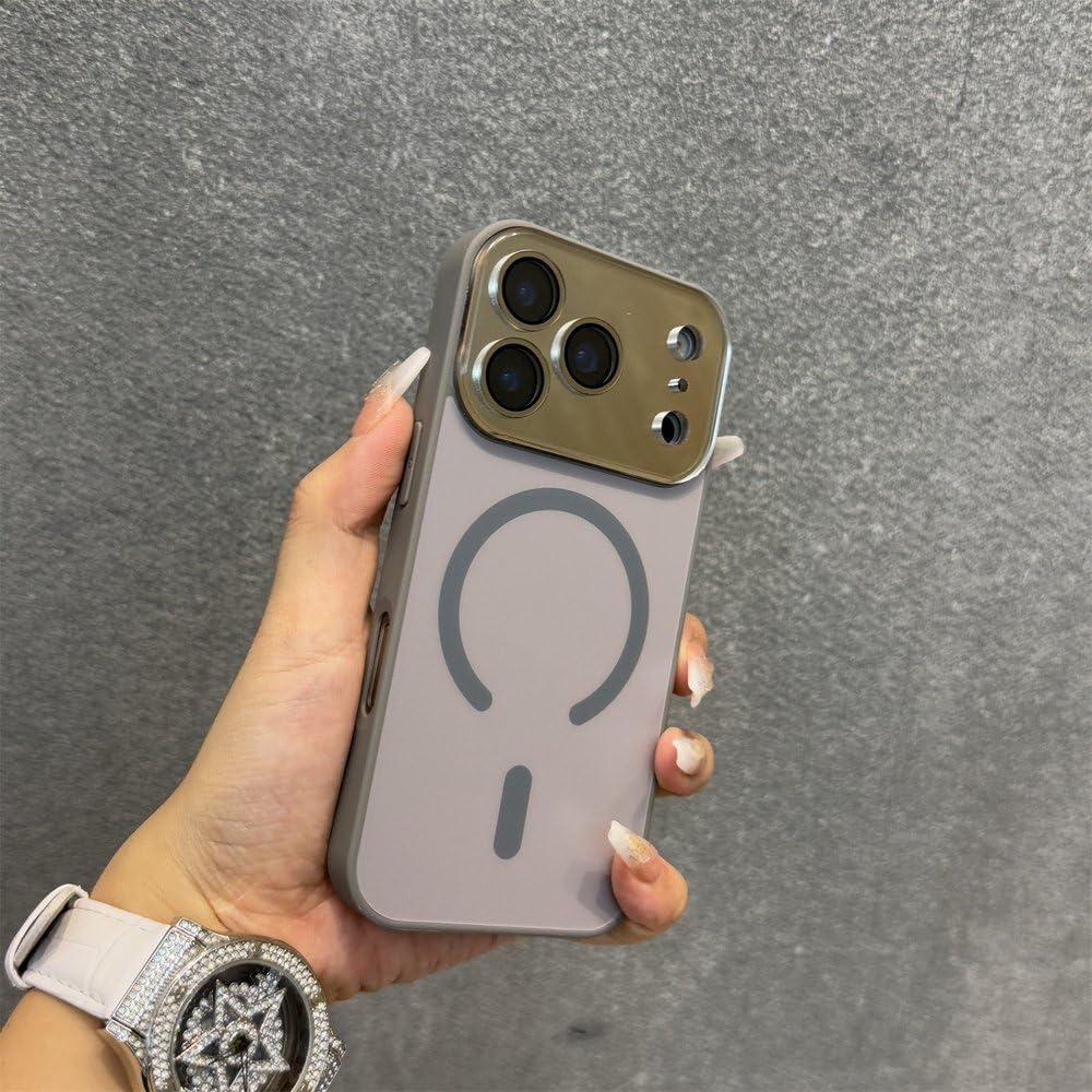 Coque magnétique Mate luxueuse pour iPhone 16 Pro Max finition gris - 6