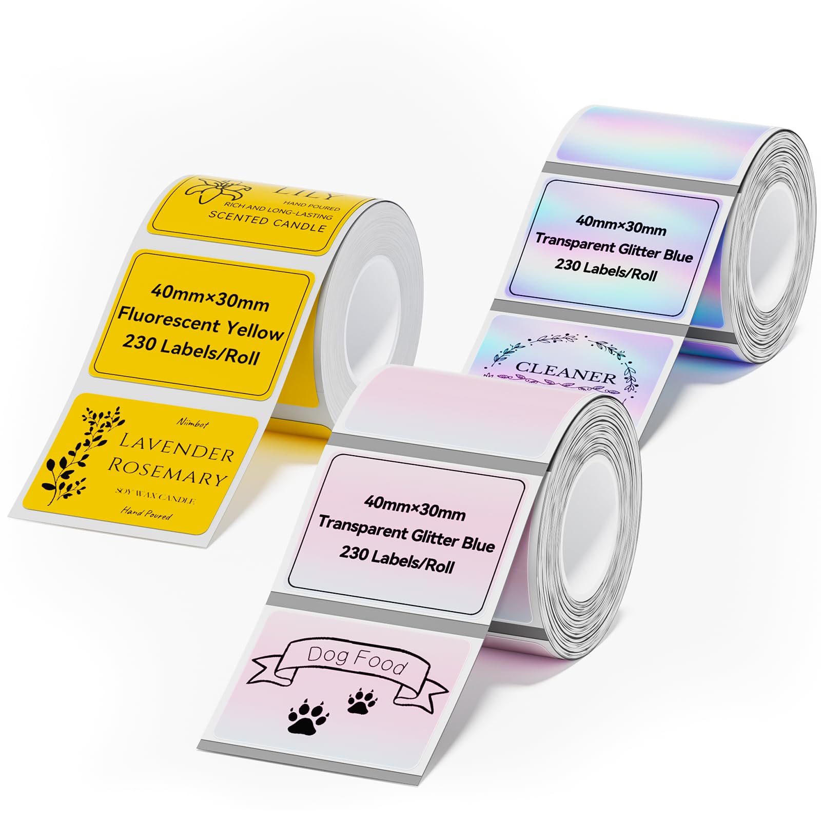 NIIMBOT Thermal Label Tape for B1/B2/B21/B31/K3 Label Maker, Multi-Color