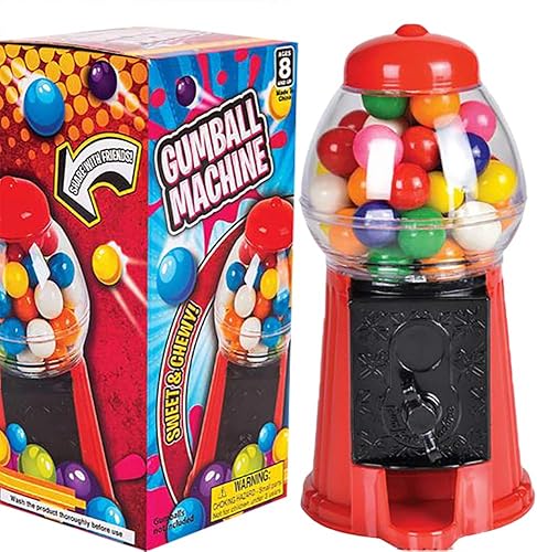 The Dreidel Company Banco de máquina de chicles y banco de monedas de juguete para niños, bolas de goma no incluidas, 6.5 pulgadas (individual)