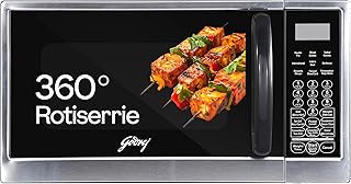 Godrej 30 L 5 Years Comprehensive Warranty Convection Microwave Oven With Rotisserie, Stainless Steel Cavity, Dual Grill Technology and 375 Instacook Menus (GME 530 CR1 SZ, Black)