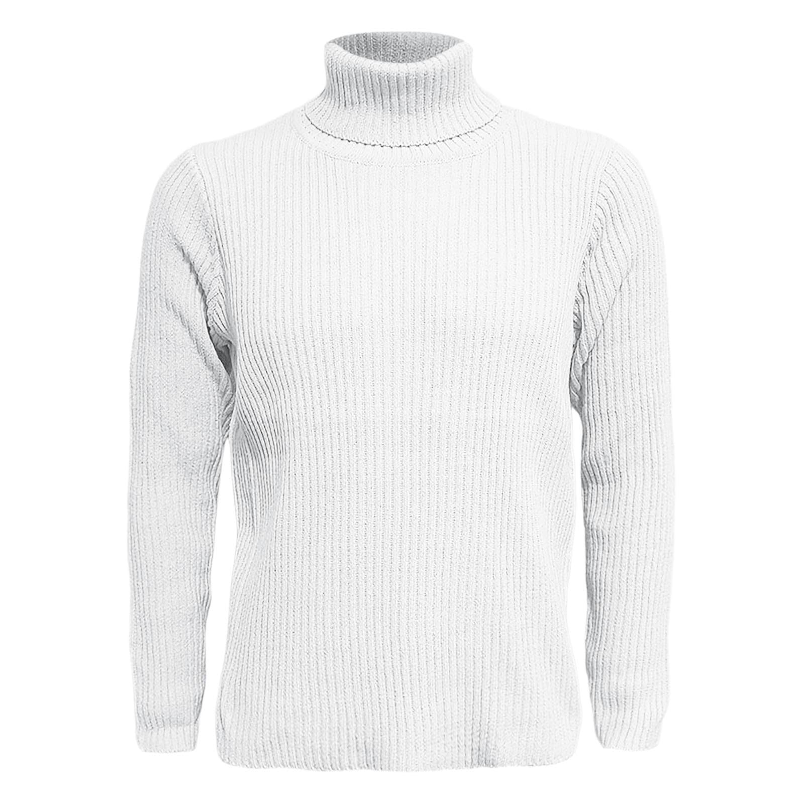 Suéter de cuello redondo para hombre, suéter básico de punto
