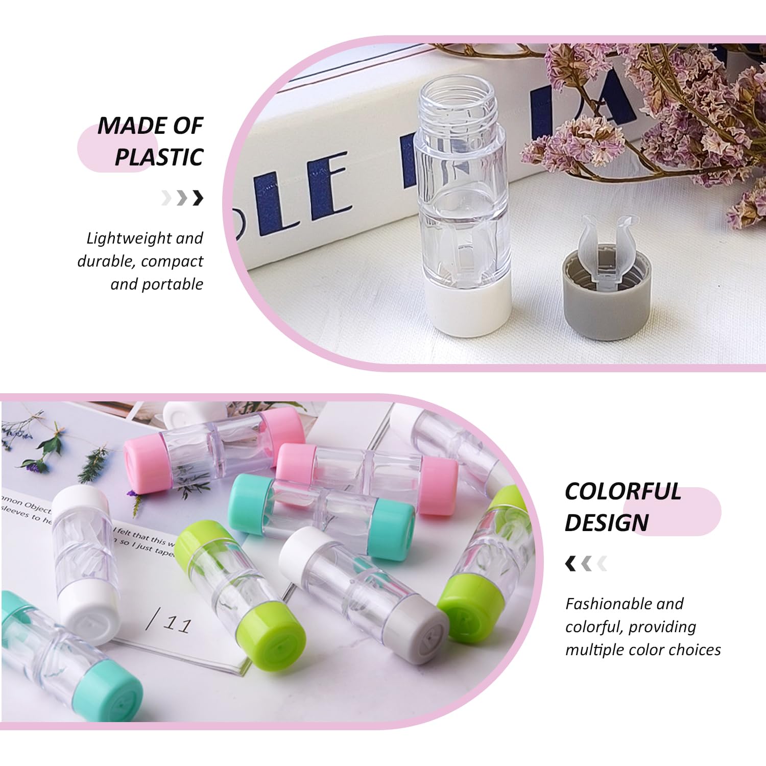 5 Contatta -CEW off -Store Box, Accessori per Lenti A Contatto, Forniture di Viaggio, Casella di Memoria Portatile.
