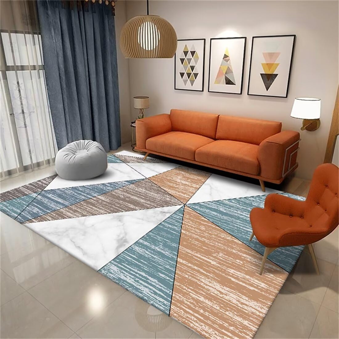 Tapis chambre fille ado 130X190CM lavable et moquette douce design
