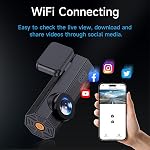 Dash Cam Front 2.5K: VEEMENT Mini Dash Cam for Cars, 1440P Car Camera with APP, WiFi Dash Cam with WDR Night Vision, 24 Hours Parking Monitor Dashcams, 160°Wide, G-Sensor