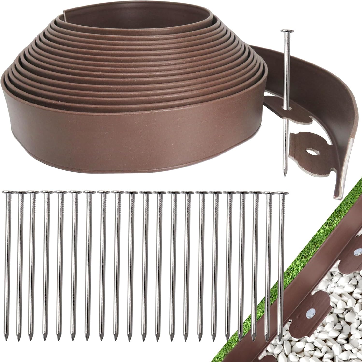 Landscape Edging Border No Dig, Plastic Edging for