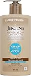 Jergens Natural Glow Hydra Gel Moisturizer Self Tanner for Face and Body Medium to Dark