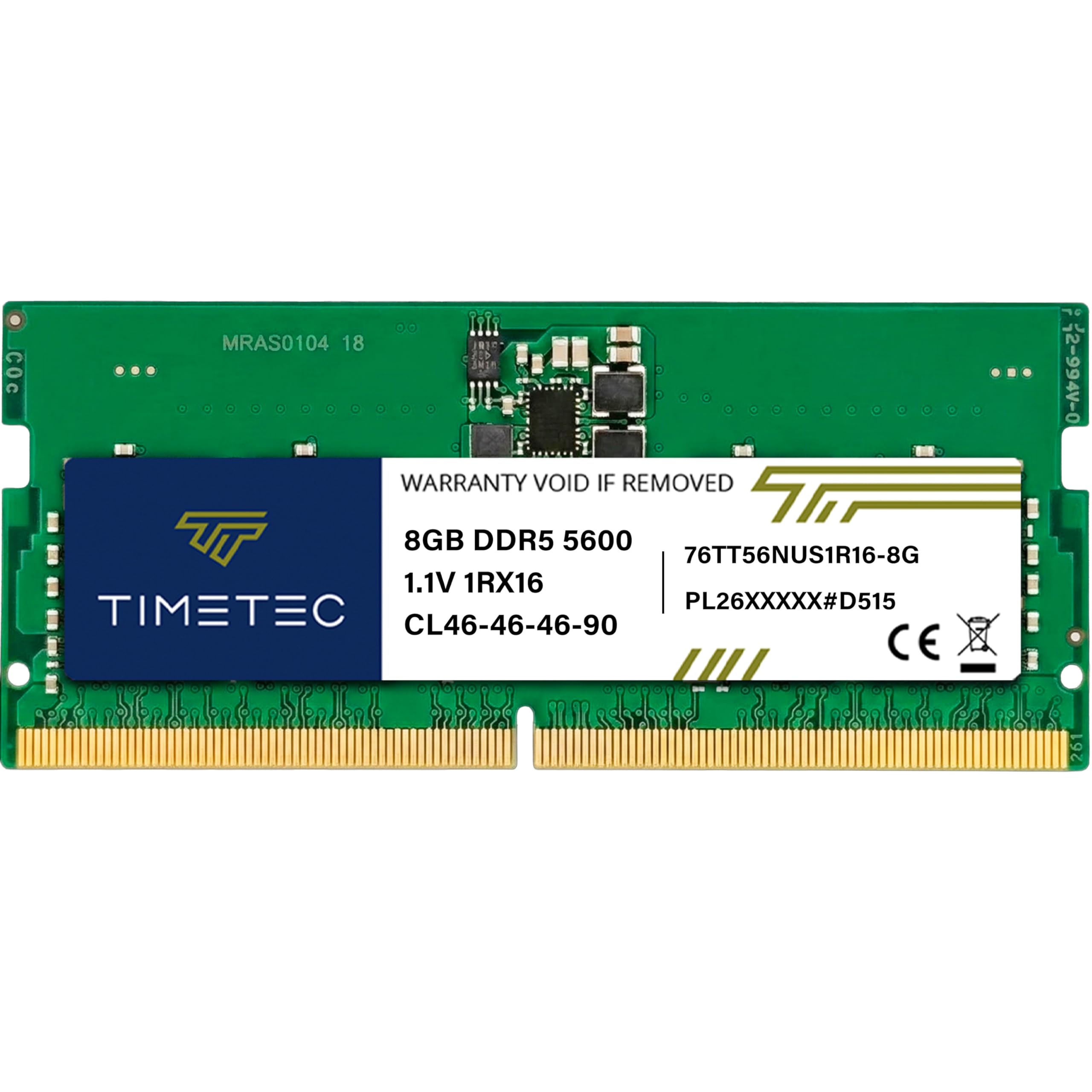 Amazon.co.jp: Timetec 8GB DDR5 5600MHz PC5-44800 アンバッファード