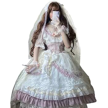 Mie ye　花嫁ワンピース5点セット　ピンク　ロリータ　コスプレ Mie ye 花嫁ワンピース5点セット ピンク ロリータ コスプレ