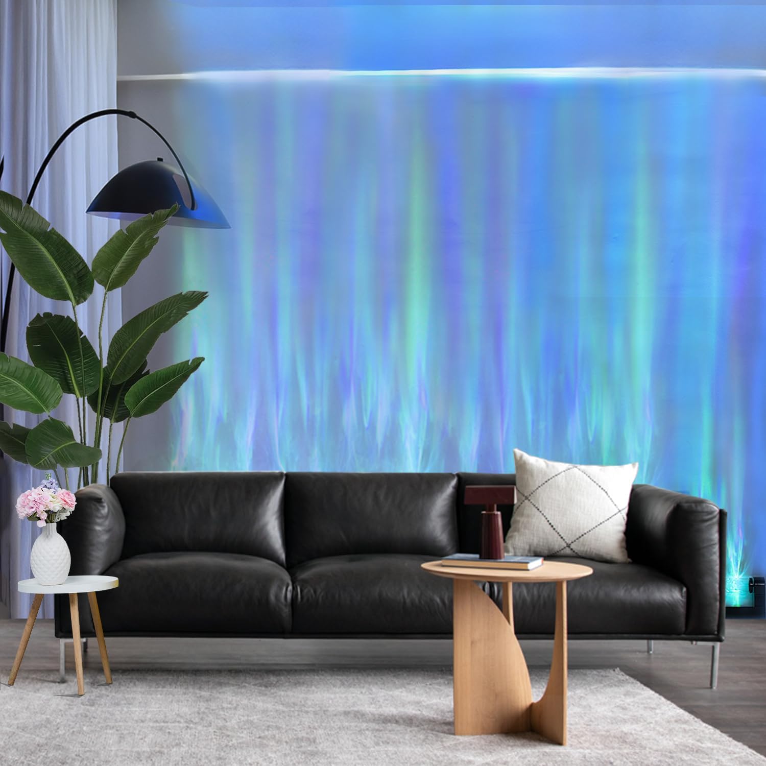 Kinetic LED Gaming Lights for Room,RGB LED Light Bar for Home, Wall Light for Bedroom, Romatic Ambient Lighting, Ocean Wave Lights Aurora Projector Lamp with 16 Dynamic Color