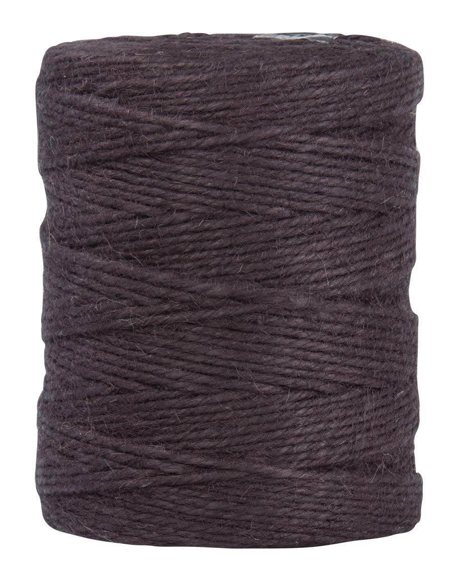Rayher 4-Fold Natural Jute Thread, for Decorations and Gardening Work, Dark Brown 3.5 mm, 280m Spool
