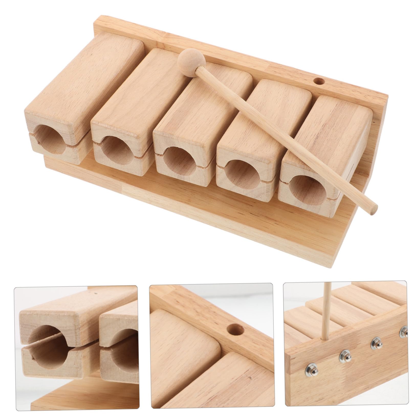 TOYANDONA Instrumento de Percusión de Madera Tonos con para Educación Musical Infantil y Adultos Bloque Rítmico Natural para Aprendizaje Temprano Hogar y Escuela