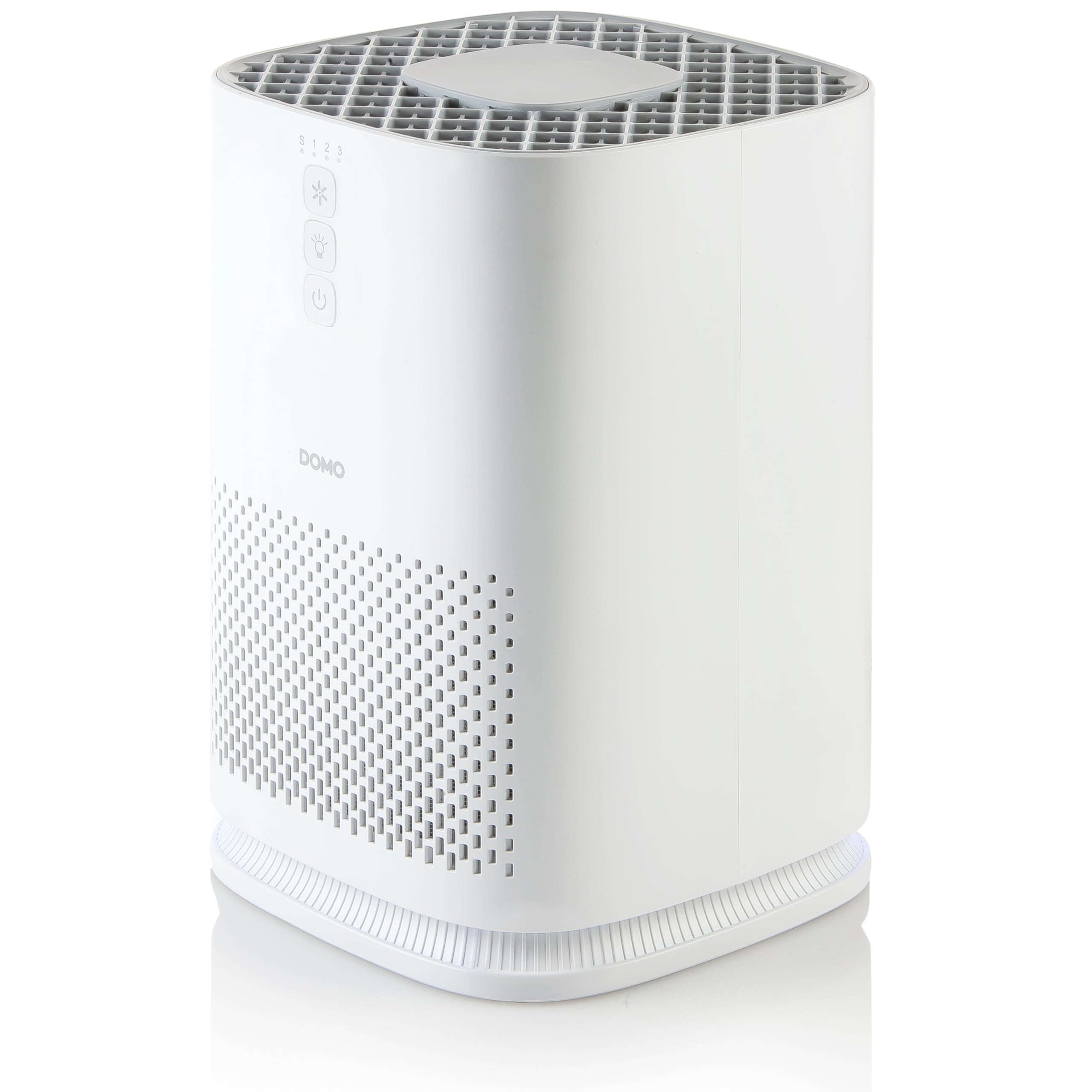DOMO DO264AP oczyszczacz powietrza, filtr HEPA – przeciw pleśni i pyłkom – do pomieszczeń maks. 20 m²/50 m³ – tryb uśpienia < 61 dB – Airpurifier z inteligentnym filtrem Reset – 3 prędkości i tryb