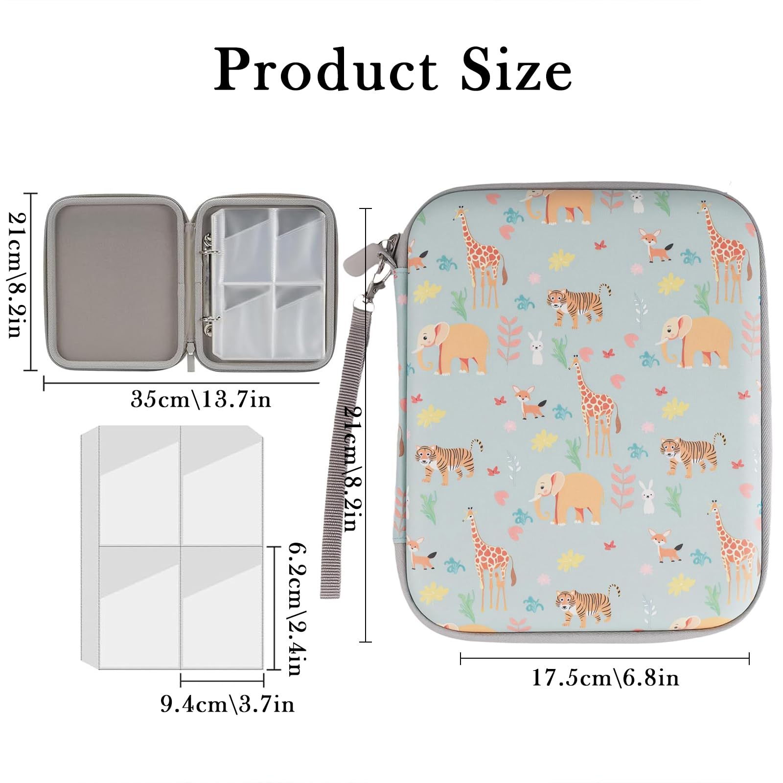 Card Binder Holder, 80 Pockets Cards Binder Folder with Zipper - Image 2
